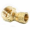 Thrifco Plumbing #70 1/4 Inch x 1/4 Inch Lead-Free Brass Compression FIP Elbow 6970004